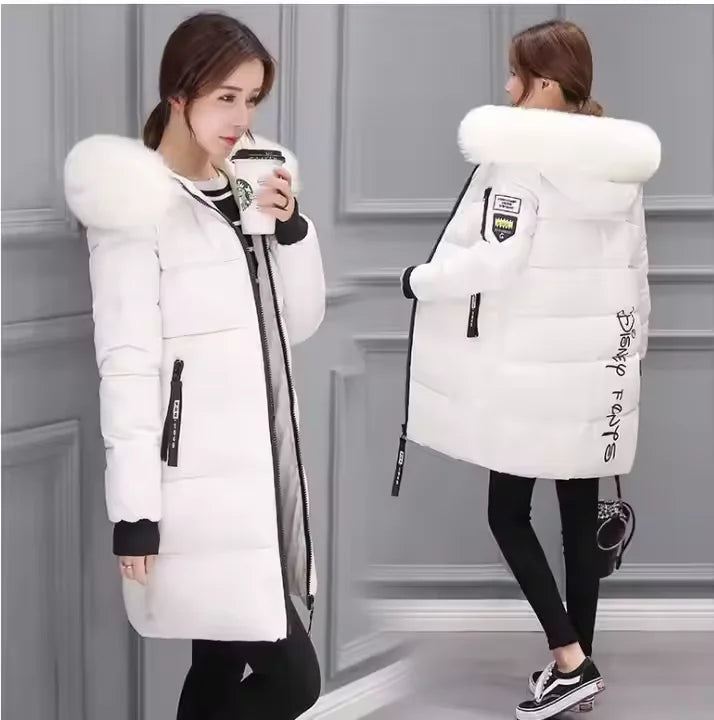 Mid-Length Fur Collar Parka
