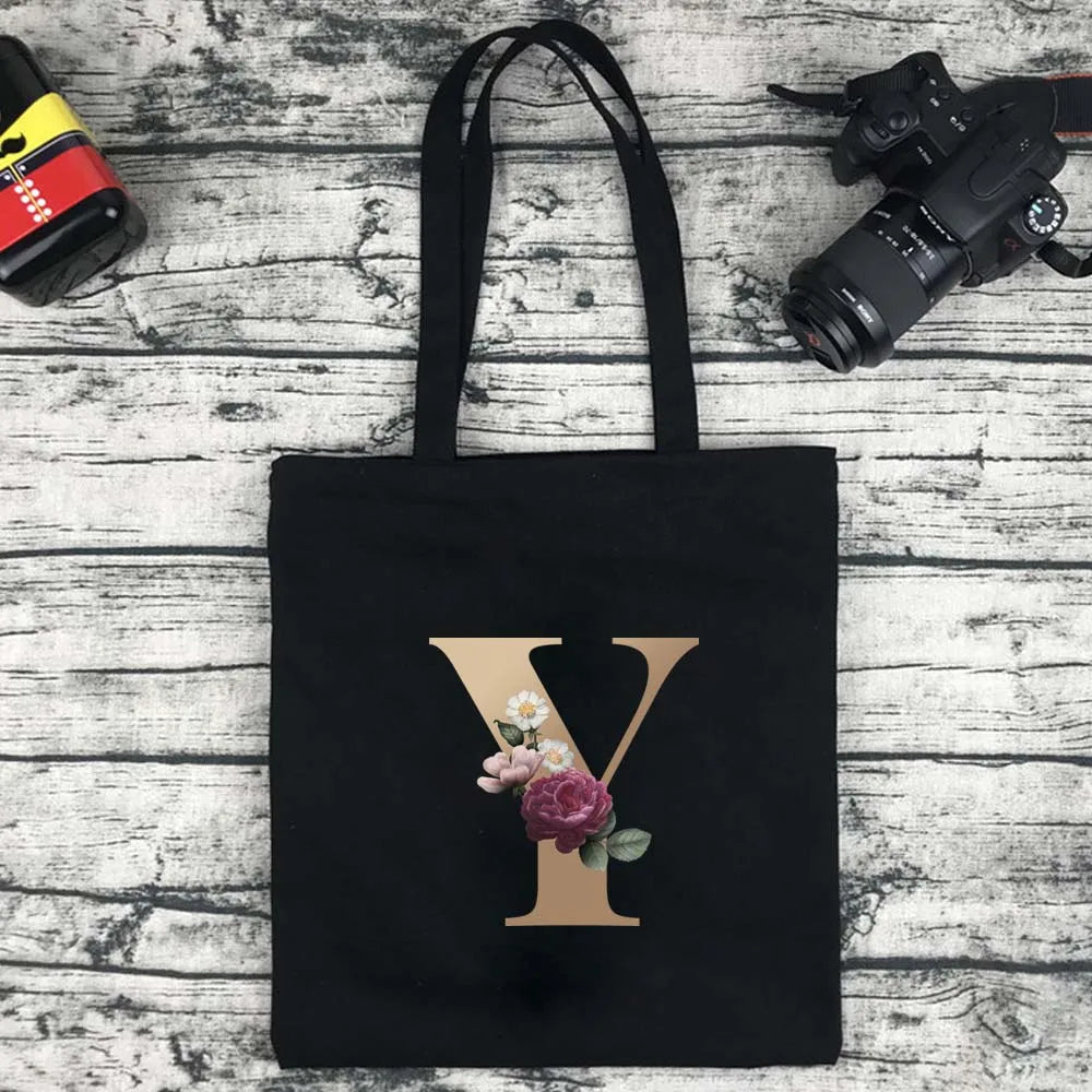 Foldable Letter Tote Shoulder Bag