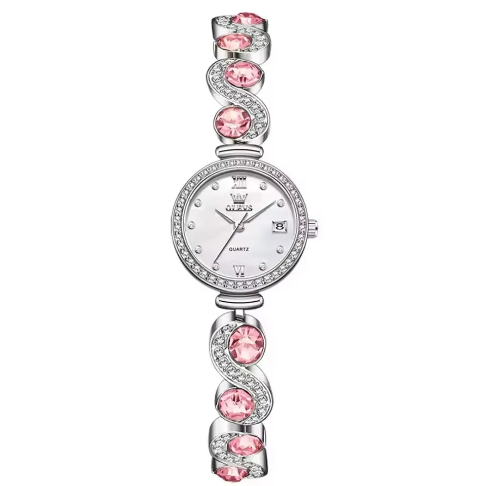 OLEVS Women's Pearl Quartz Bracelet Watch