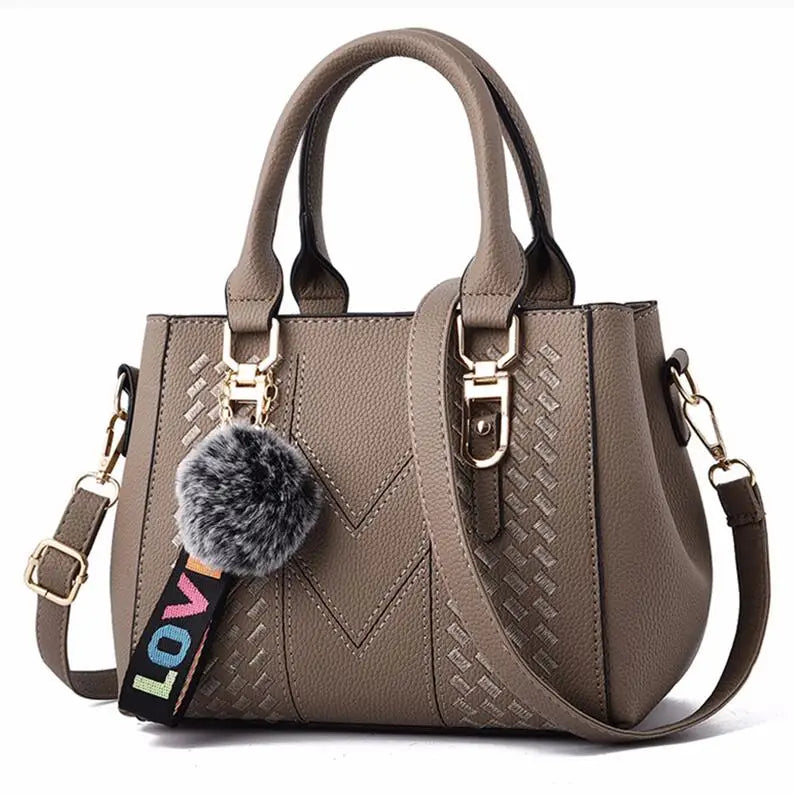 Embroidery Leather Messenger Bag