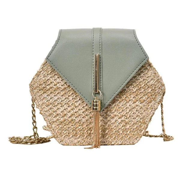 Rattan Woven Bohemian Shoulder Bag