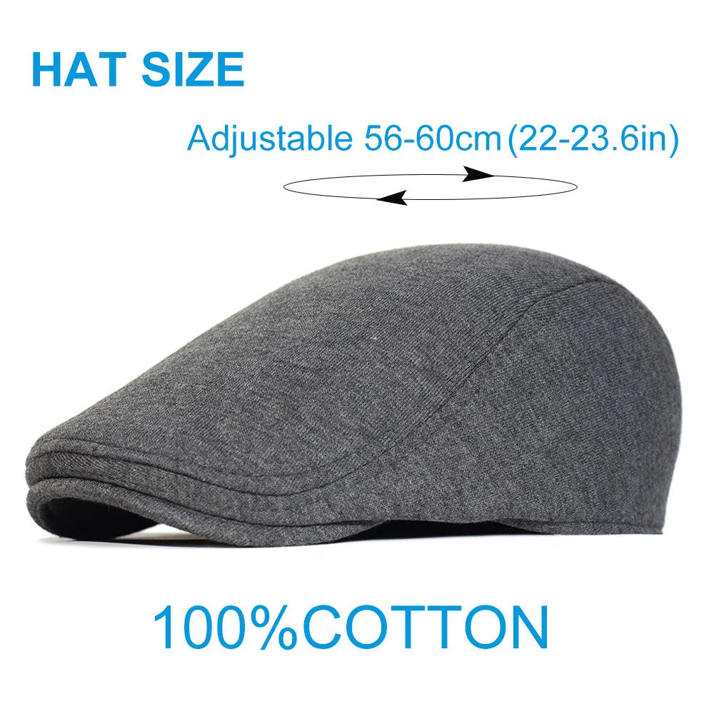 Cotton Retro Flat Cap