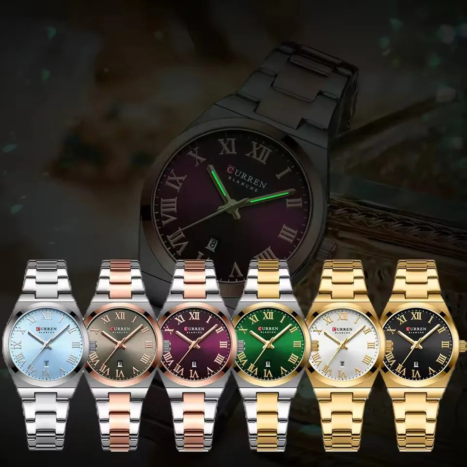 CURREN Women's Waterproof Steel Quartz Watch