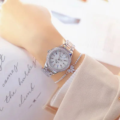 Crystal Rose Gold Dress Watch