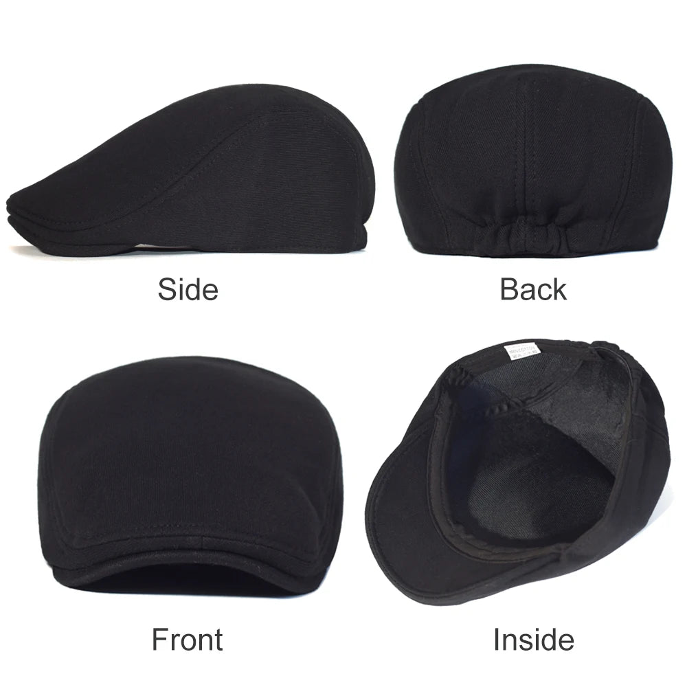 Cotton Retro Flat Cap