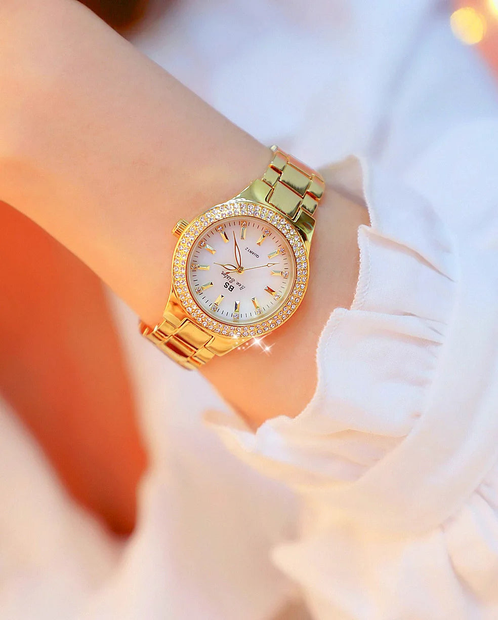 Crystal Rose Gold Dress Watch