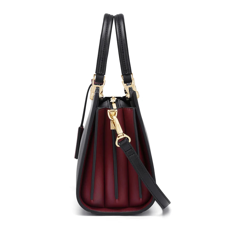 Women's Luxury Leather Top-Handle Tote Bag