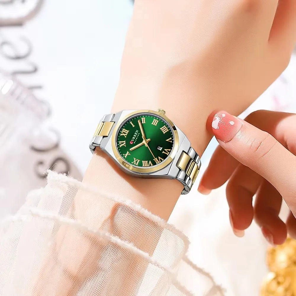 CURREN Women's Waterproof Steel Quartz Watch