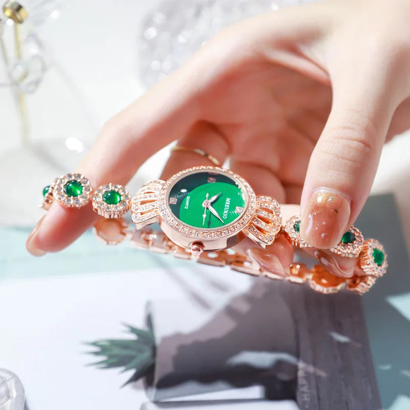 Women's Rhinestone Quartz Bracelet Watch