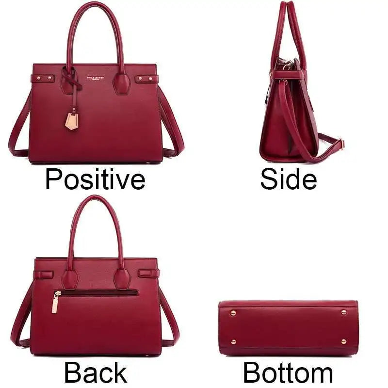 Women's Genuine Leather Tote Crossbody Bag