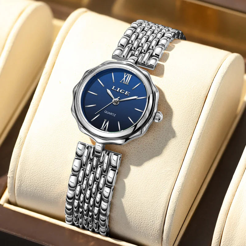 LIGE Gold Waterproof Ladies Watch