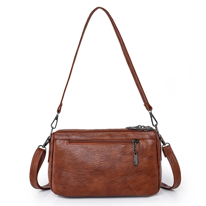 Vintage PU Crossbody Bag