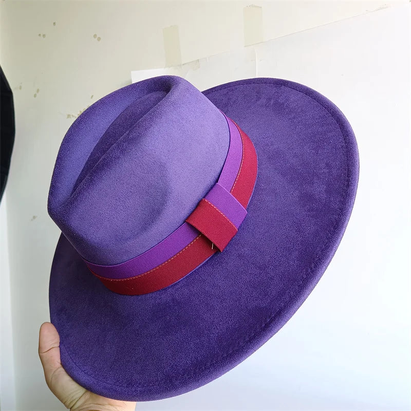 Women's Wide Brim Fedora Hat Retro Style
