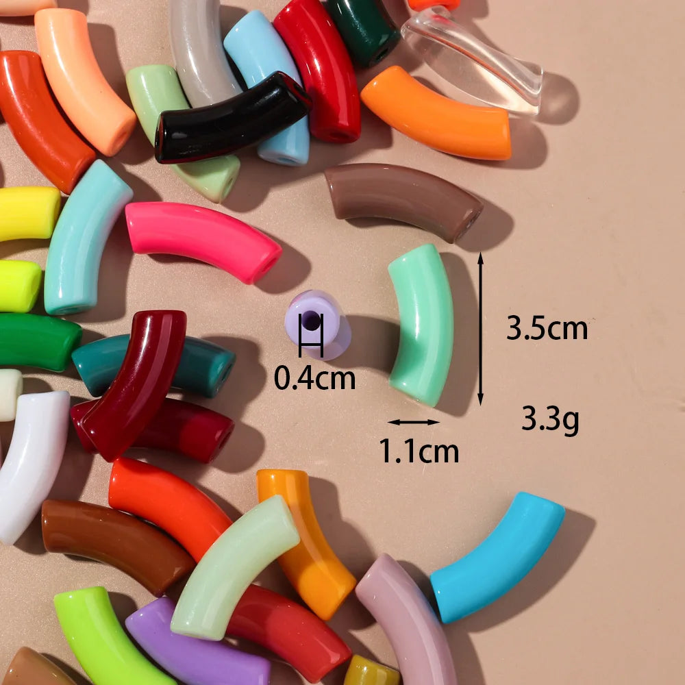 Acrylic Bamboo Tube Bead Set