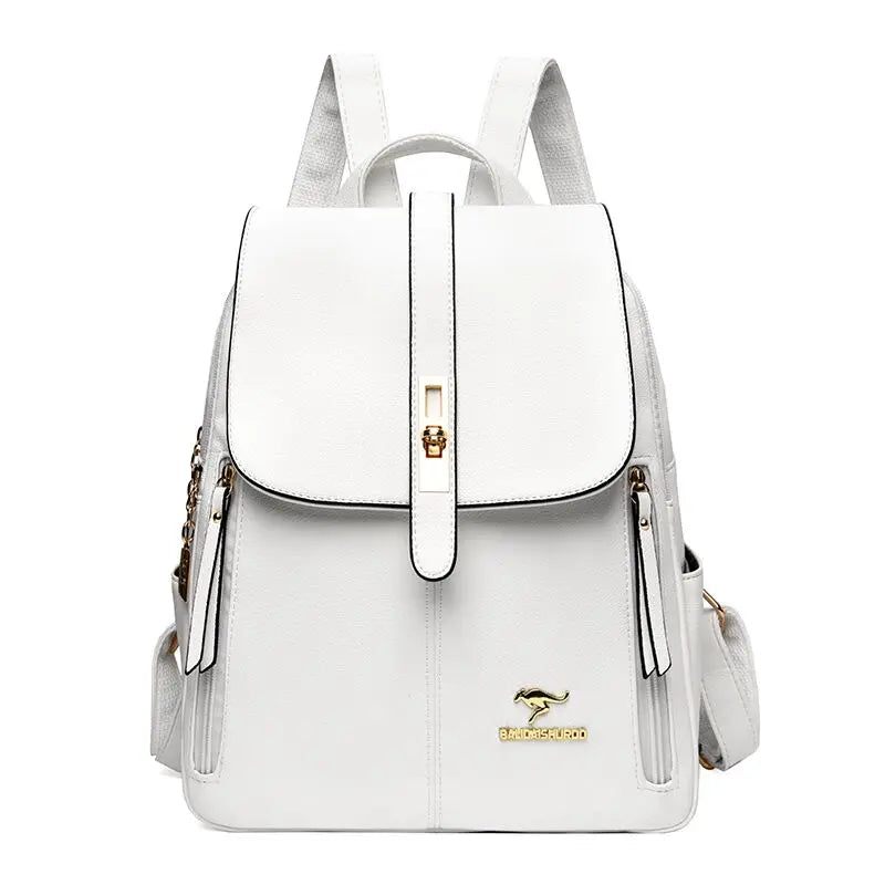 Vintage Leather Women Backpack