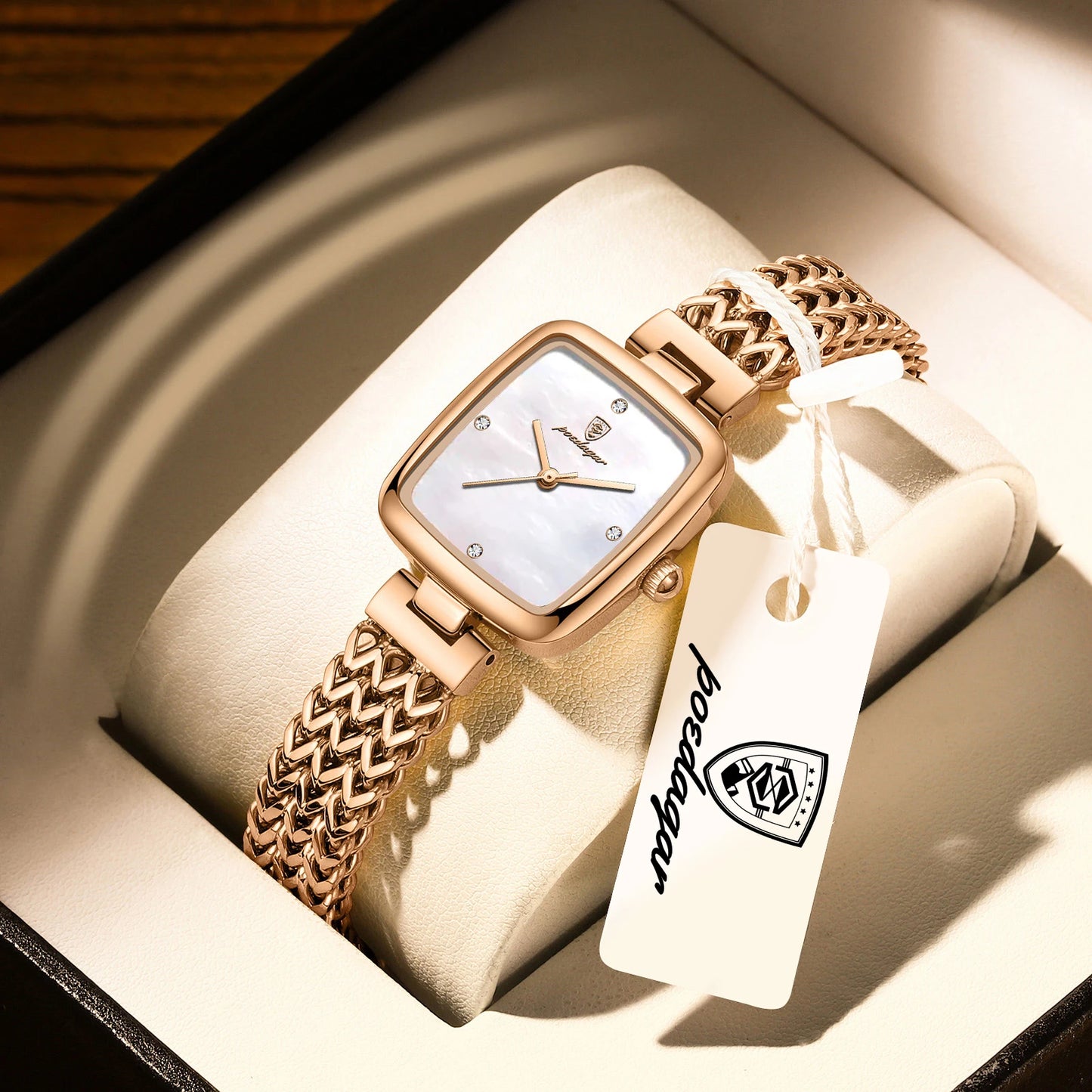 POEDAGAR Square Women Watch