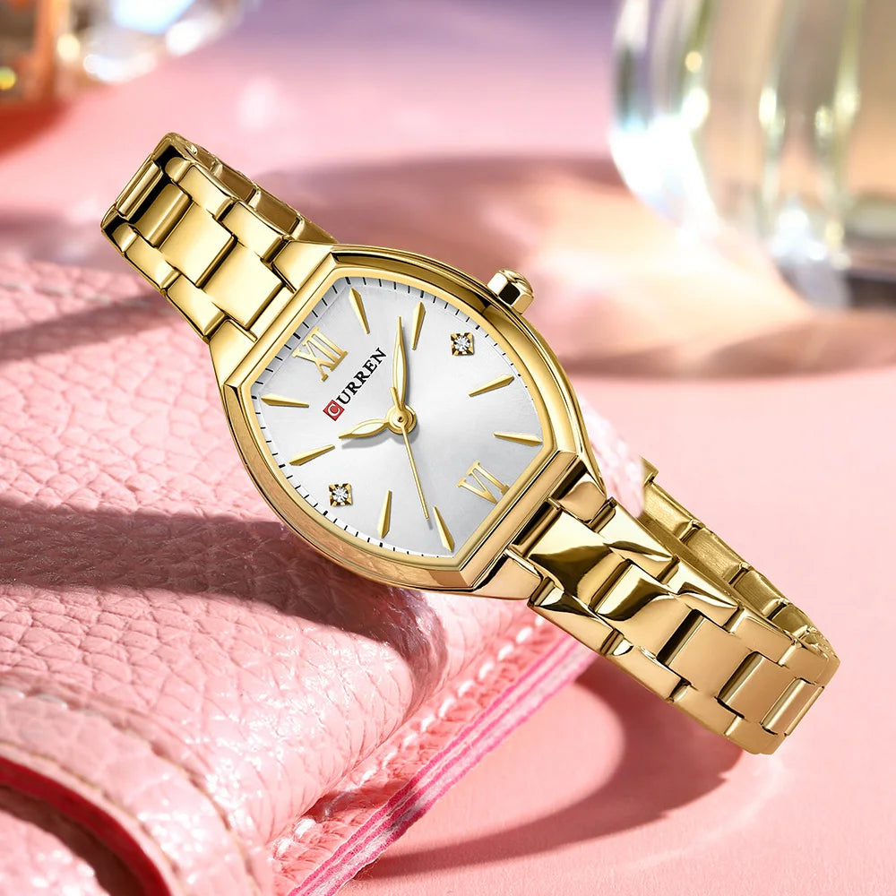 CURREN Barrel-Shape Retro Ladies Watch