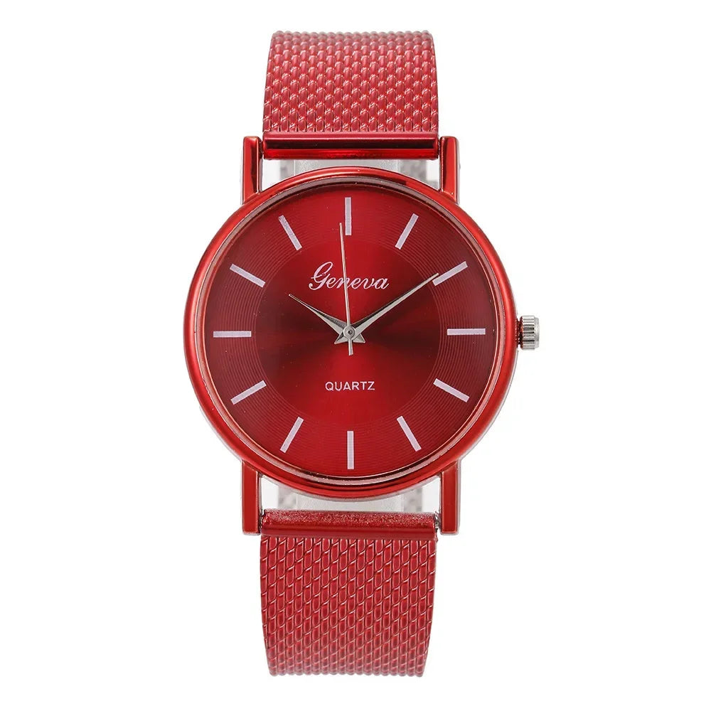 Rose Gold Heart Dial Ladies Watch