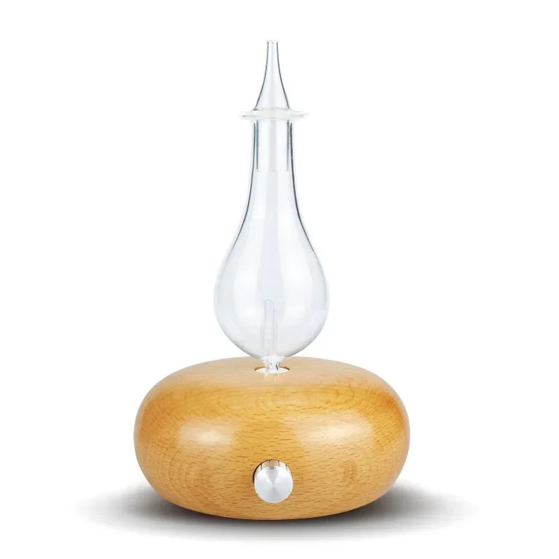 Waterless Nebulizer Wood Glass Oil Diffuser