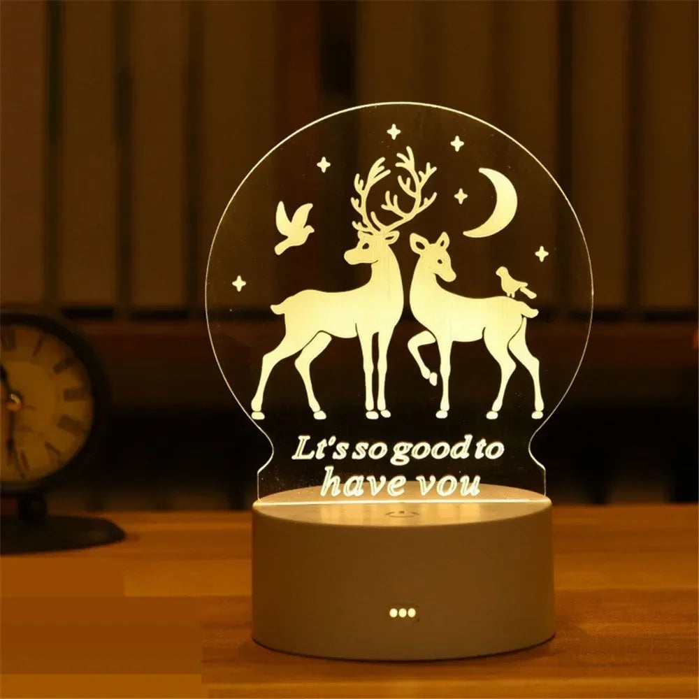 3D Acrylic Neon Sign USB LED Night Light