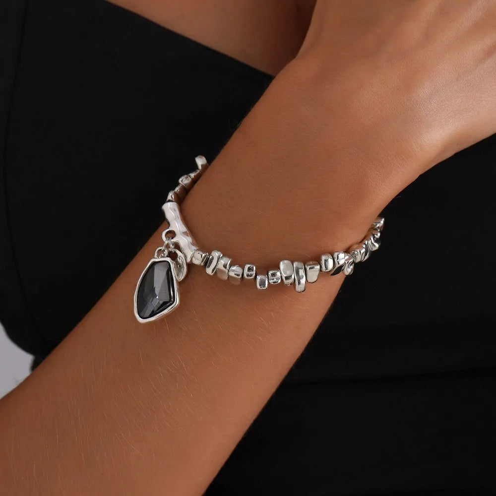 Acrylic Crystal Pendant Necklace Set