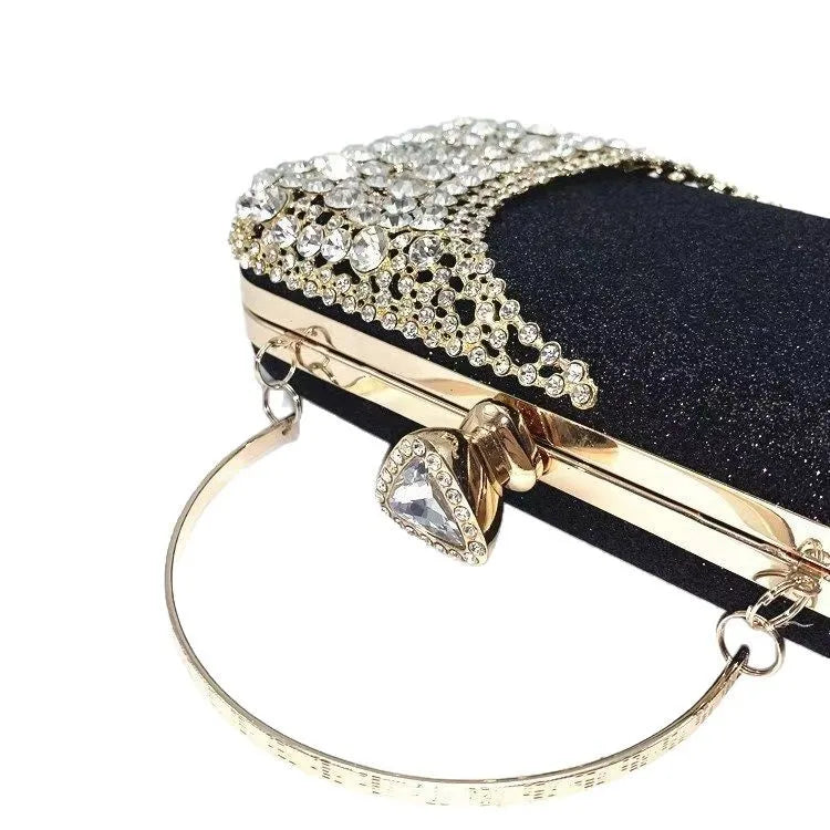 Diamond Sequin Evening Clutch Bag