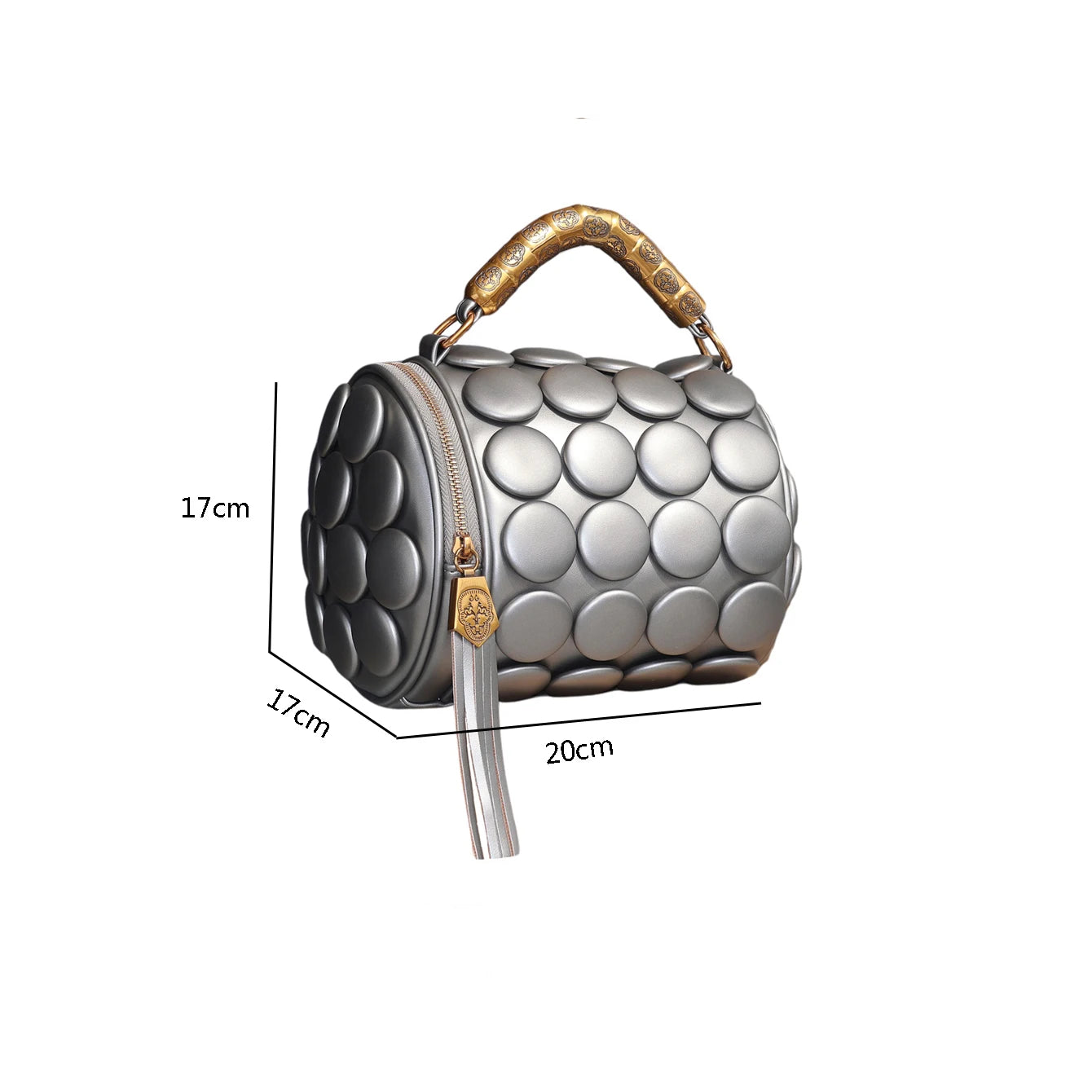 Women's Leather Bucket Messenger Tote Bag