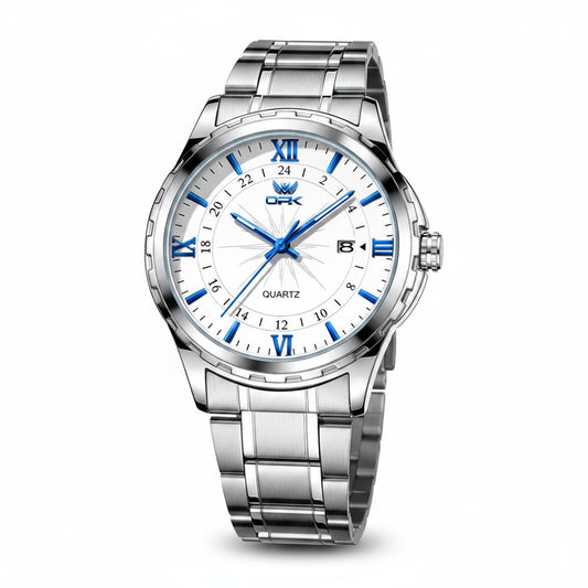 OPK Men's Steel Dual Calendar Quartz Watch