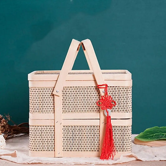 Bamboo Fruit Bread Storage Basket Home Decor