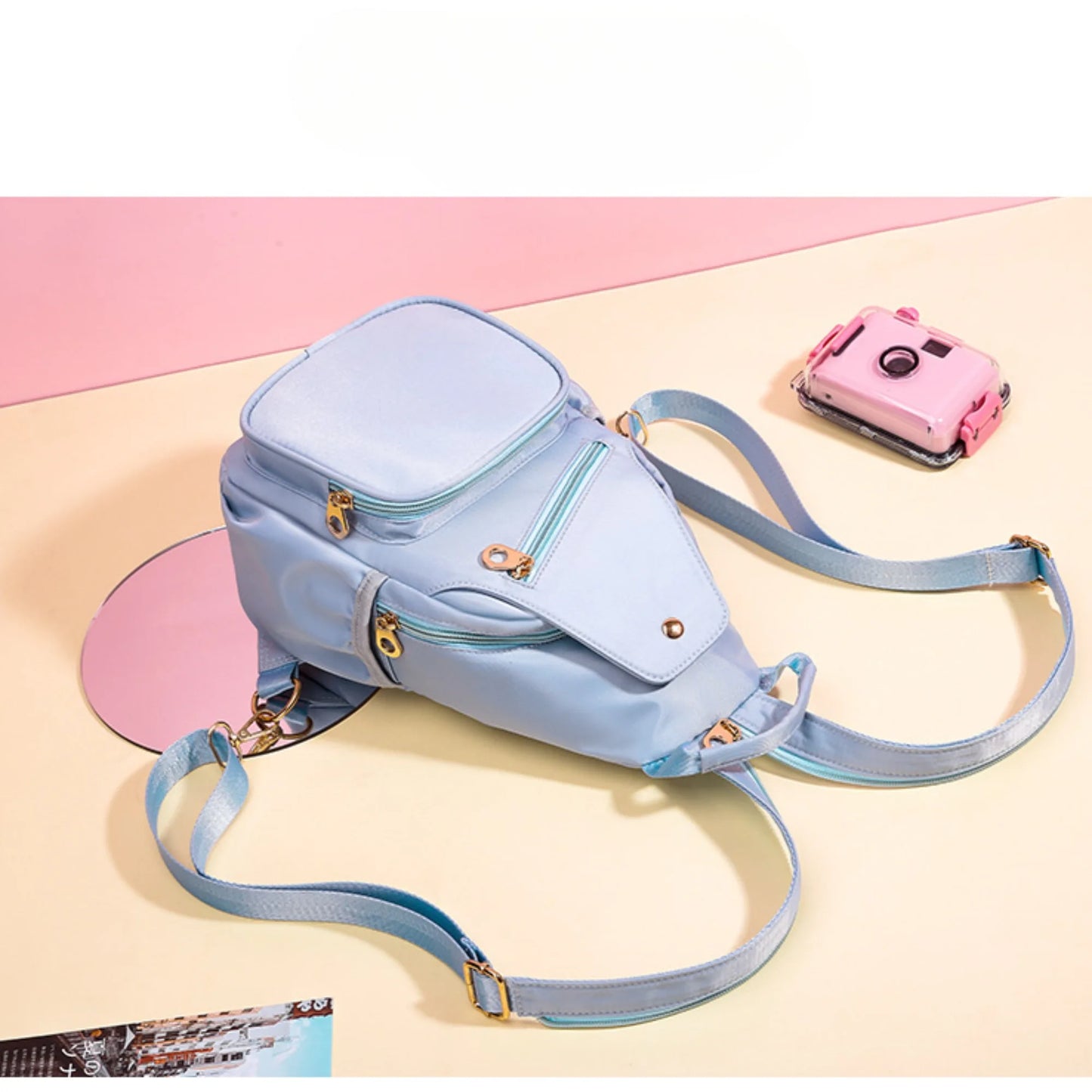 PU Leather School Backpack