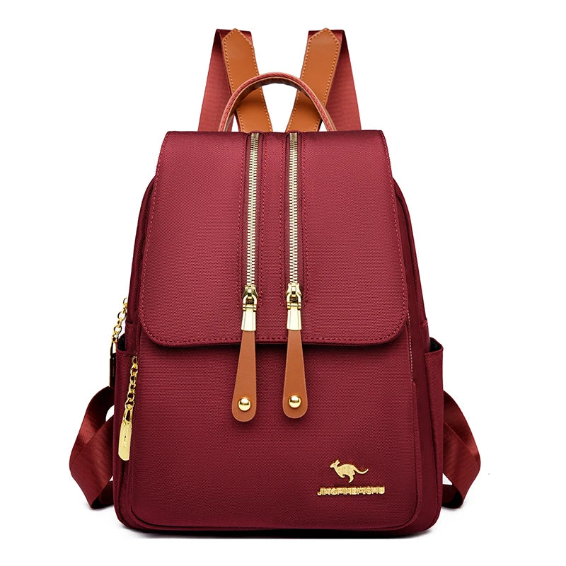 Women's Vintage Leather Backpack Large Capacity