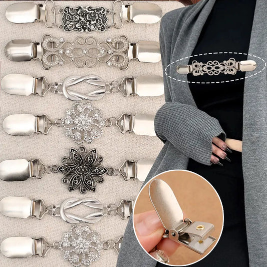 Floral Cardigan Shawl Clips