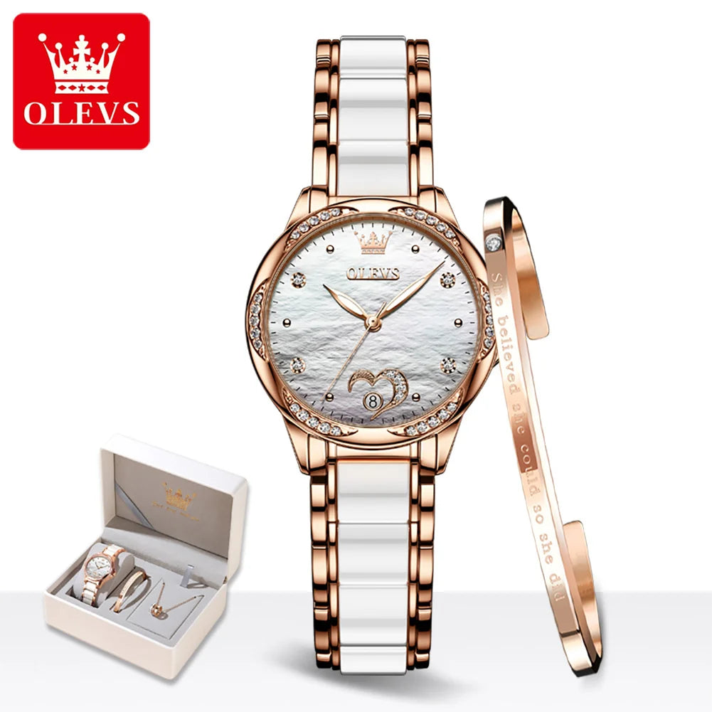 OLEVS Women's Ceramic Automatic Mechanical Watch