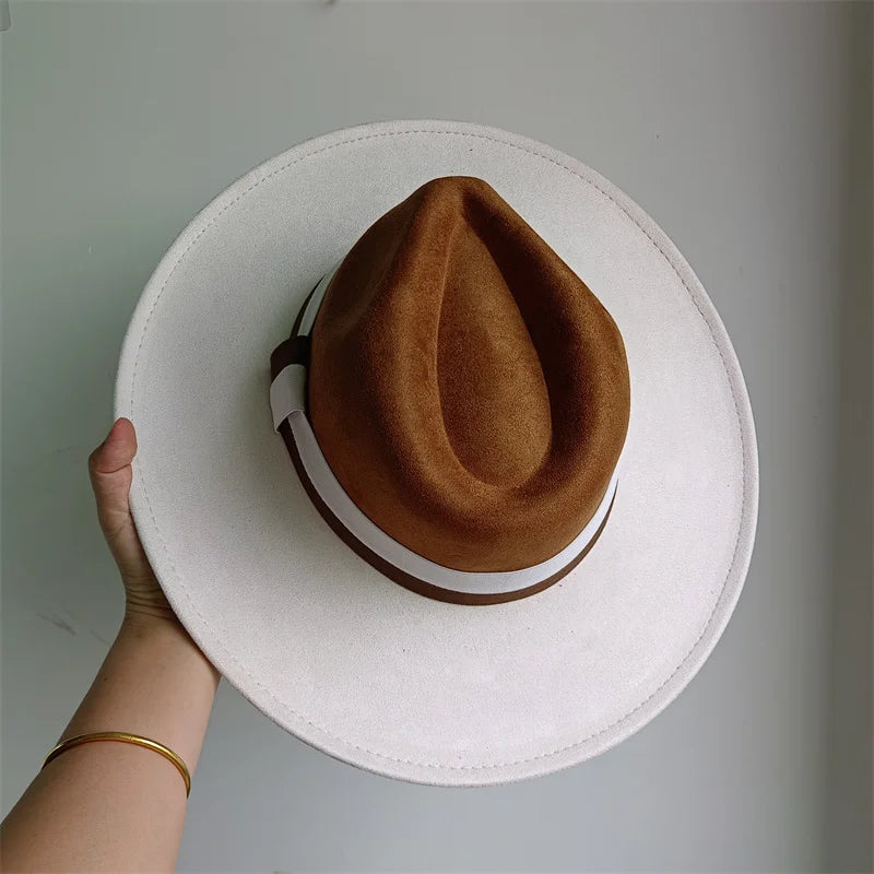 Women's Wide Brim Fedora Hat Retro Style