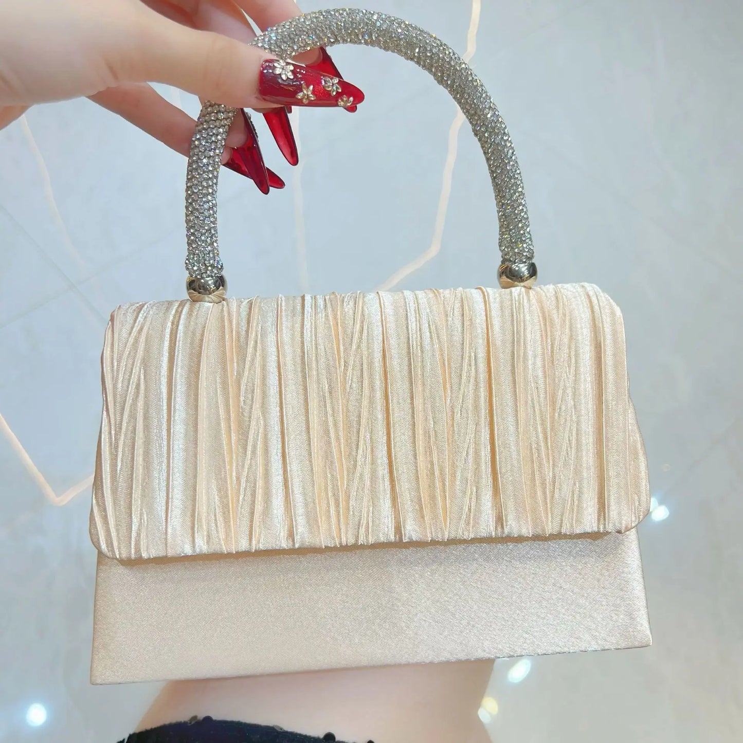 Metal Handle Evening Bag