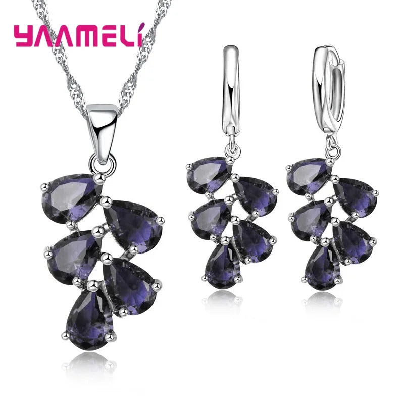 Sterling Silver Zirconia Jewelry Set