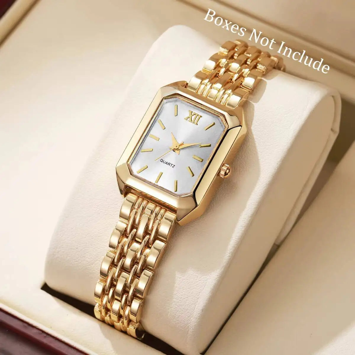 Rectangle Dial Quartz Ladies Watch