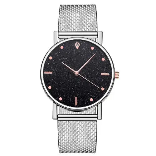 Rose Gold Heart Dial Ladies Watch