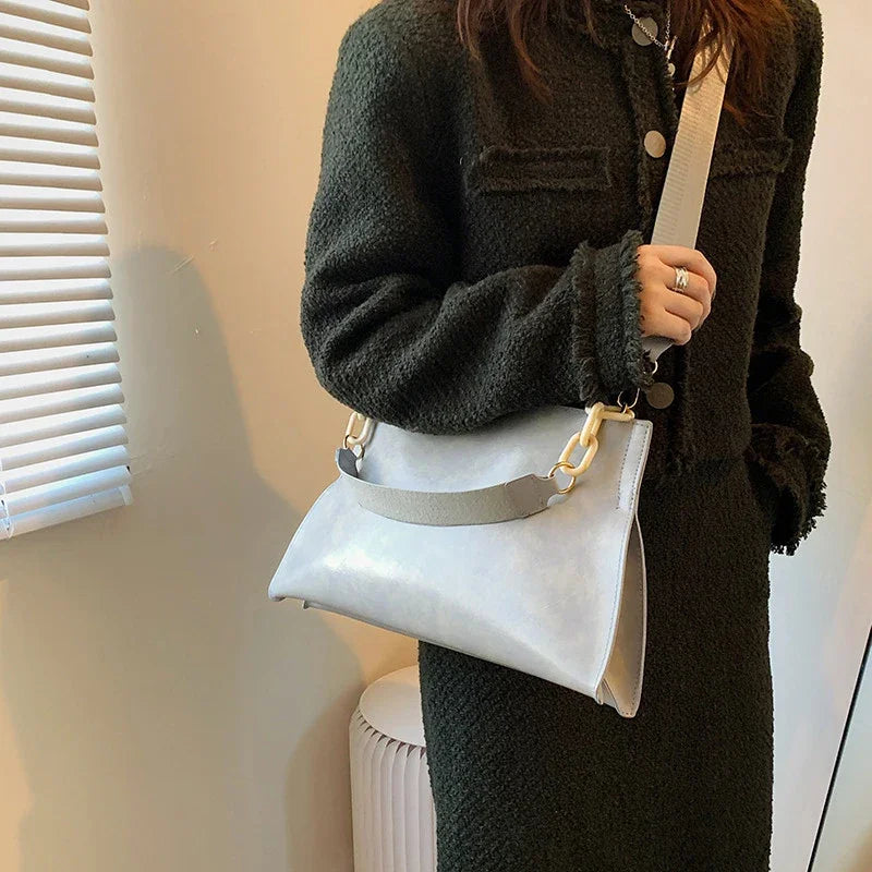 Women's Soft Leather Large Underarm Bag