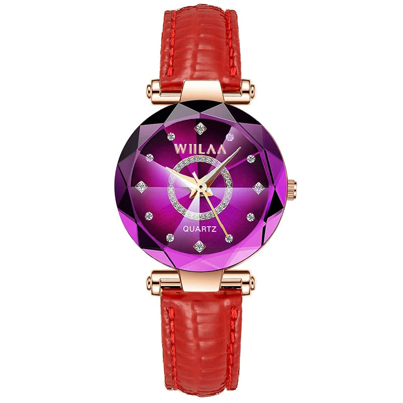 Rhinestone Gold Ladies Wristwatch