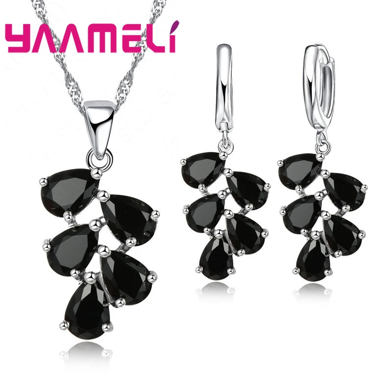 Sterling Silver Zirconia Jewelry Set