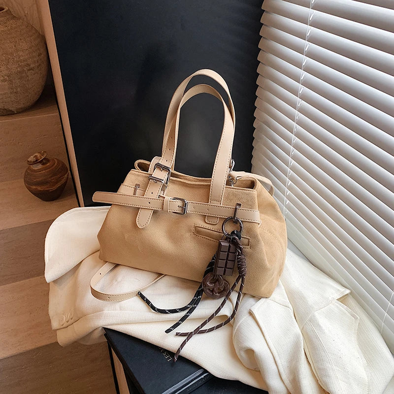 Suede Shoulder Bag Buckle