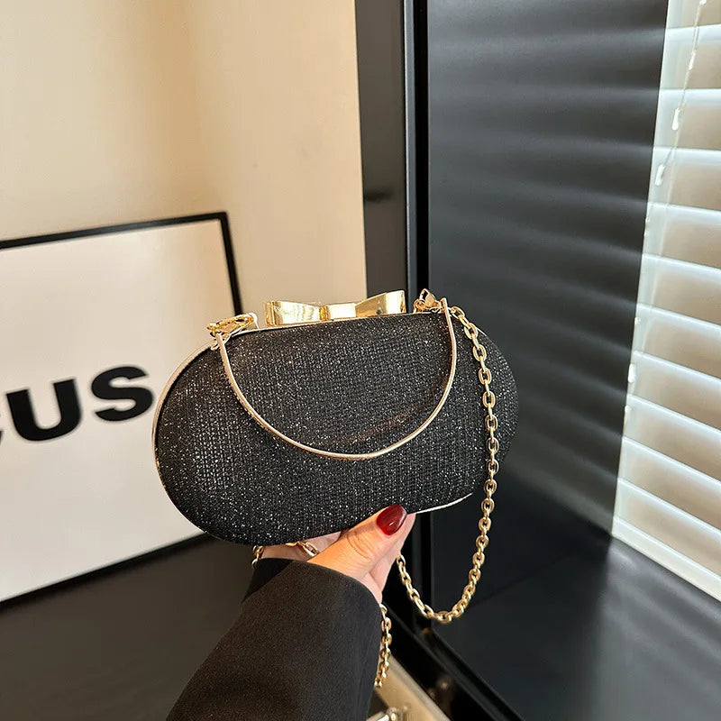 Sequined Chain Shoulder & Crossbody Dinner Bag
