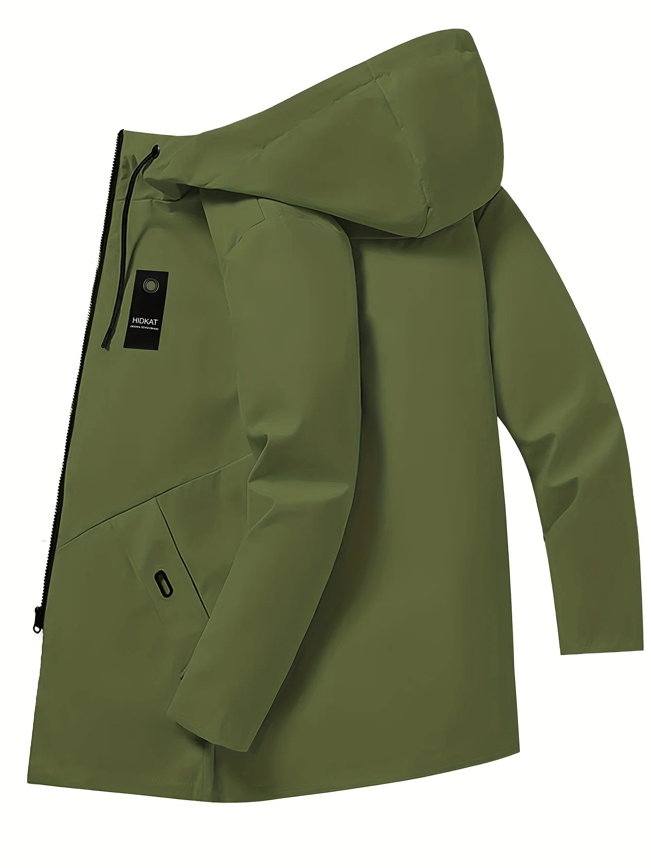 Solid Hooded Men Casual Jacket