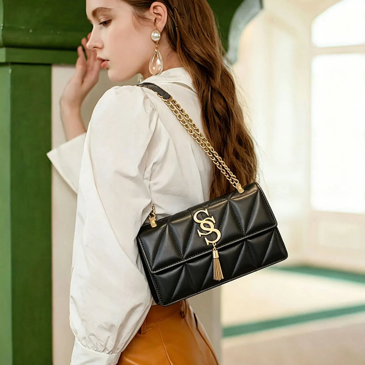 Argyle Crossbody Bag Metal