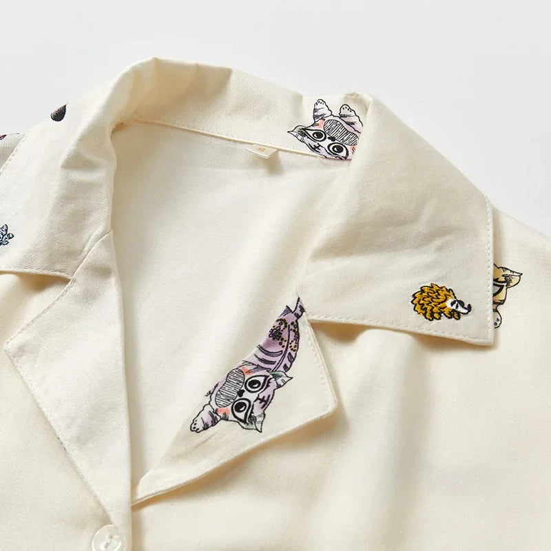 Tiger Print Satin Pajama Set