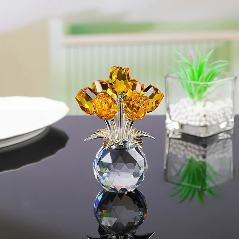 Colorful Crystal Rose Bouquet Eternal Gift