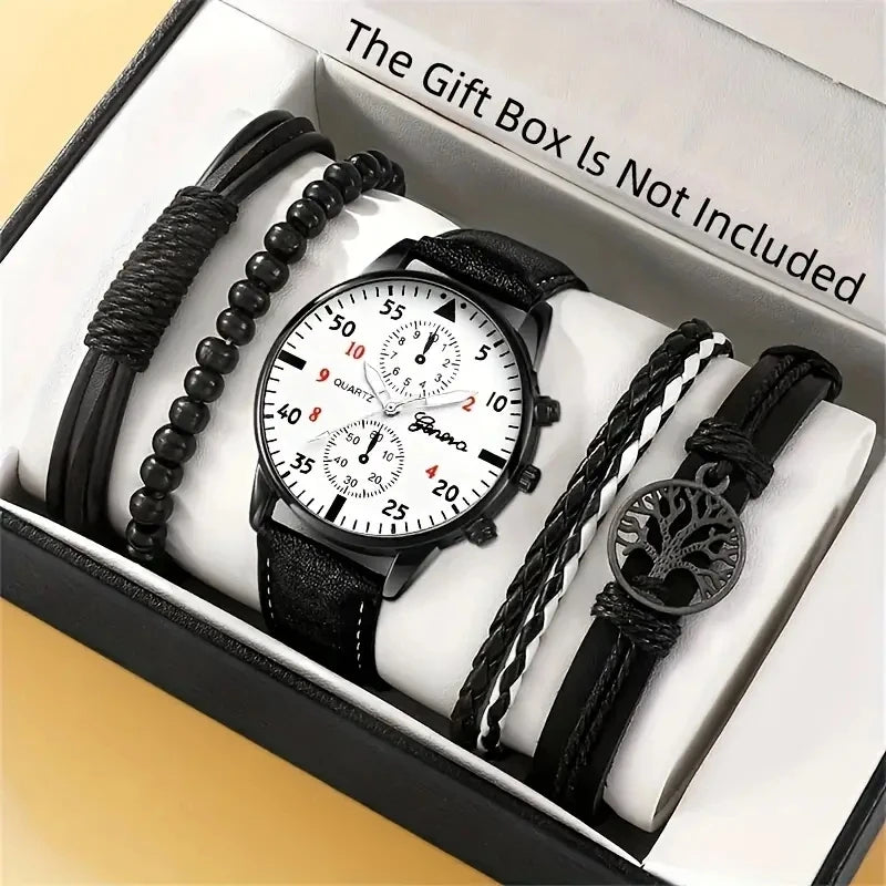 Men's Hip Hop Watch & Bracelet Set