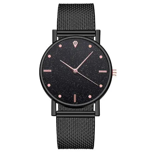 Rose Gold Heart Dial Ladies Watch