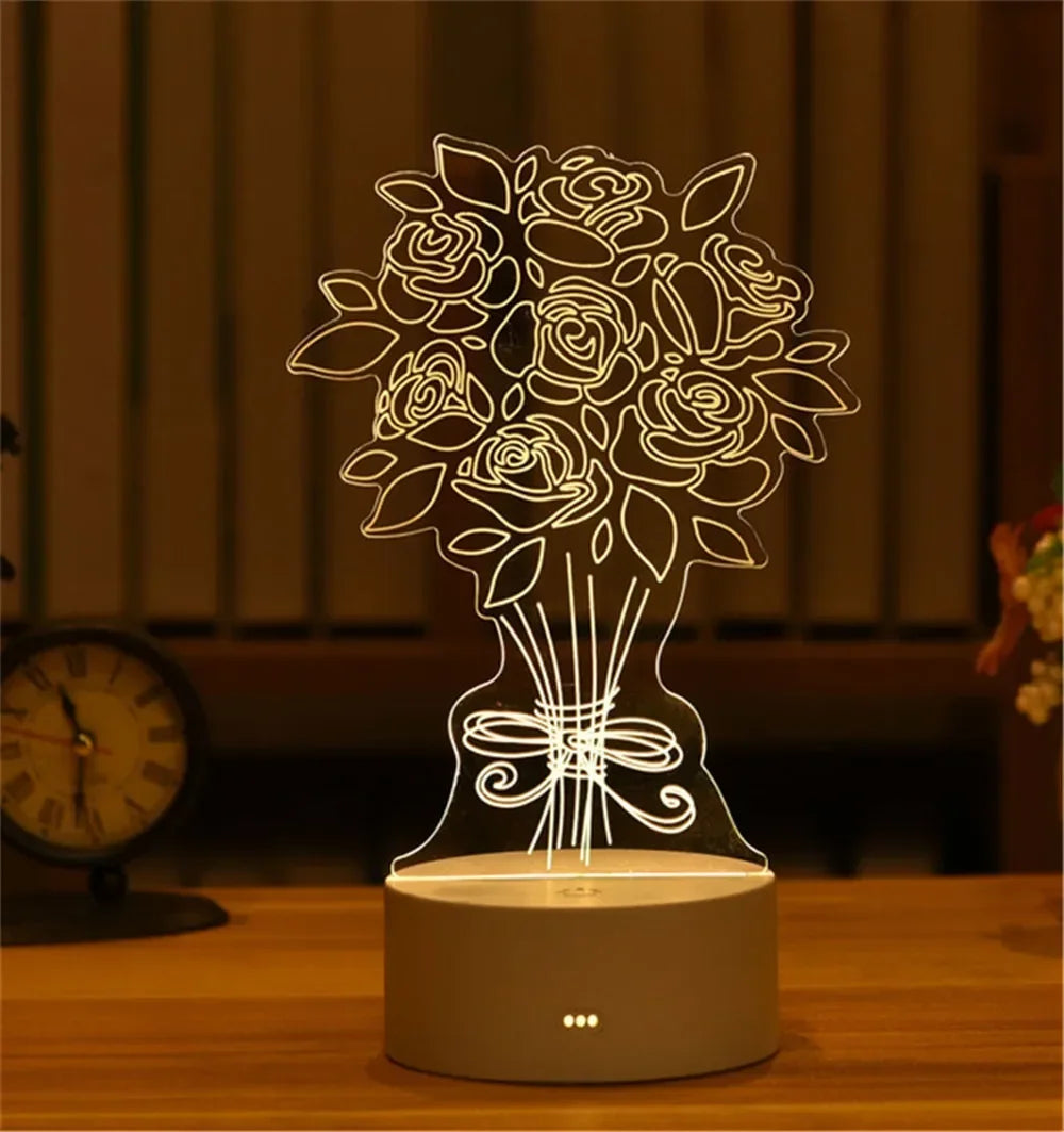 3D Acrylic Neon Sign USB LED Night Light